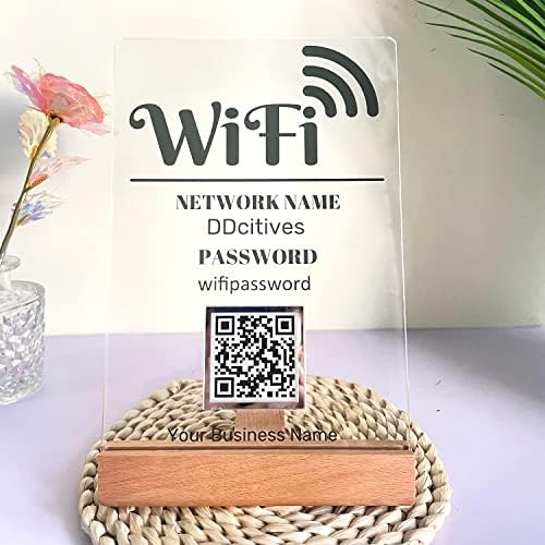 סימן קוד QR WiFi | סרוק לחיבור סיסמת WiFi | ברוך הבא לשלט ה- WiFi של Airbnb הביתי שלנו | היה מסעדת